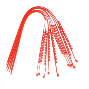 AutoSmart 10-Piece Non-Slip Cable Tie Red 1.2 x 90cm